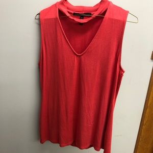 WHBM Red Sleeveless Blouse
